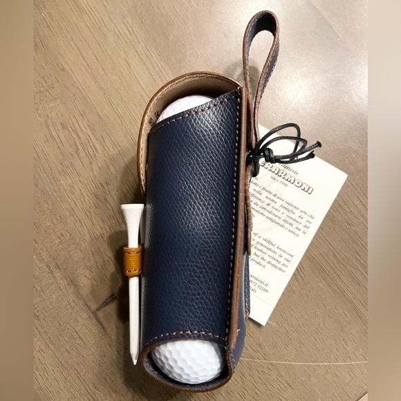 Gorgeous NWT Moscardini Firenze Genuine Leather tee and golf ball case. - Picture 5 of 9